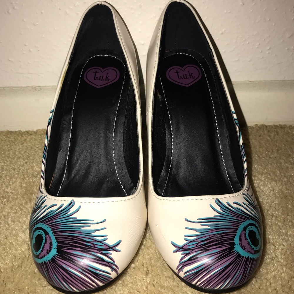 TUK Peacock Heels. Worn Once